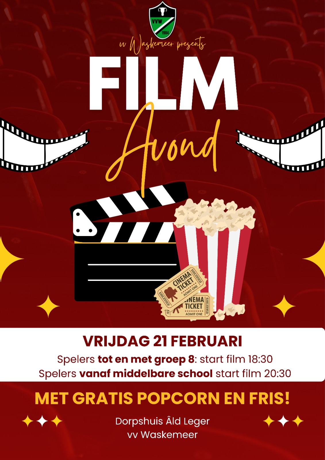 Filmavond voor jeugdleden