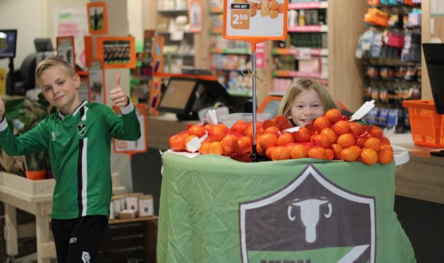 Jeugdspelers afgelopen zaterdag in actie in Poiesz Bakkeveen