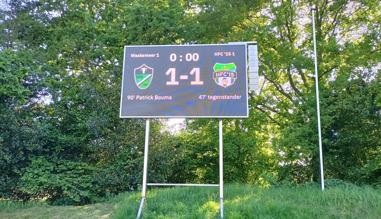 Waskemeer remiseert met HFC'15