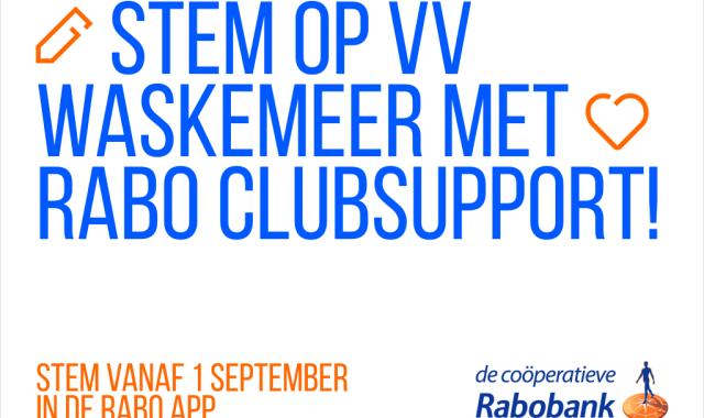 Rabo clubsupport van start, stem op vv Waskemeer