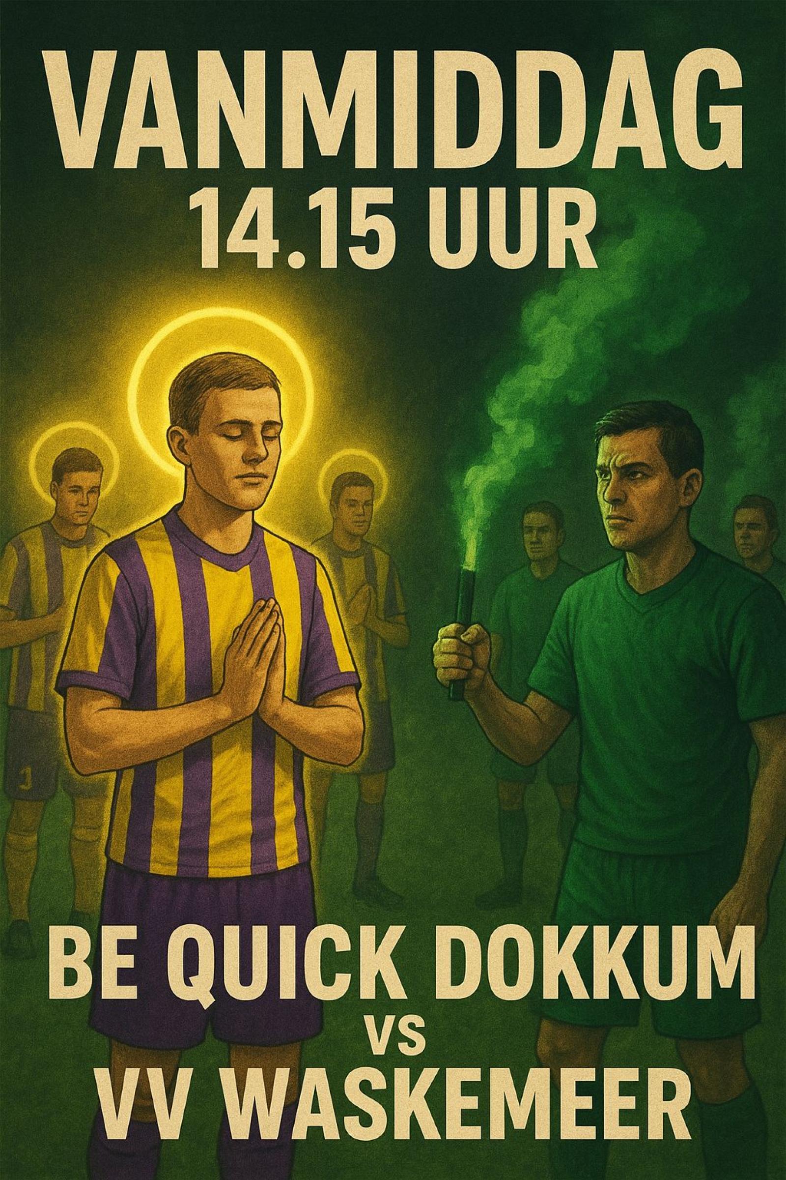 Waskemeer 3 breekt het brood eerlijk in gelijkspel met Be Quick Dokkum