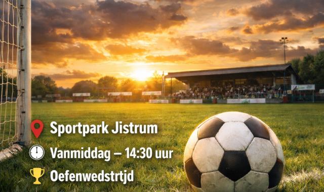 Waskemeer speelt oefenwedstrijd in en tegen Jistrim