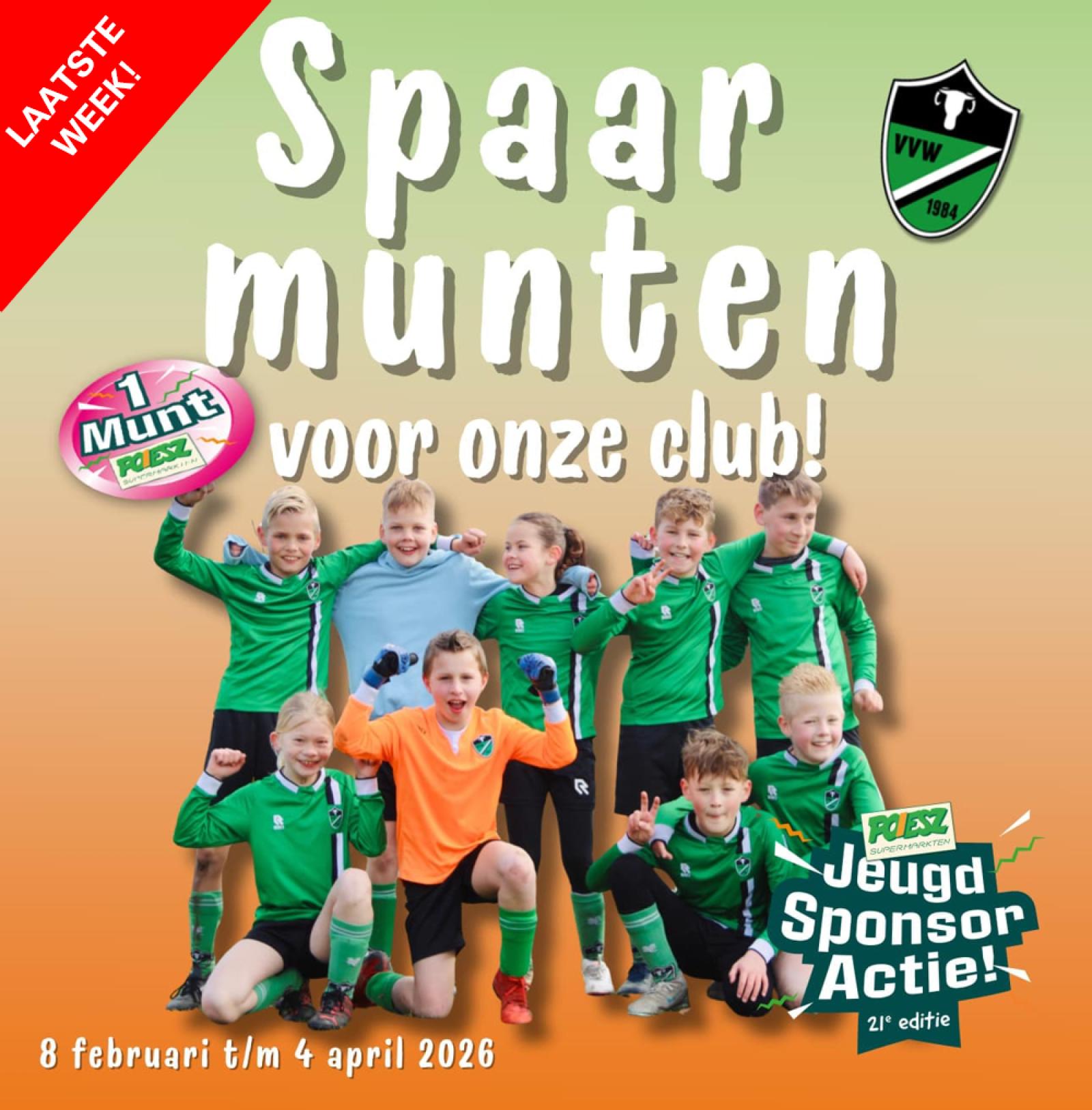 Poiesz jeugdsponsoractie - nog 1 week te gaan!