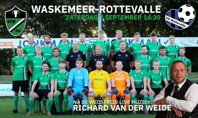 Bekervoetbal: Waskemeer - Rottevalle met na afloop live muziek